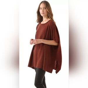 Vince Henna Wool/Cashmere Knit Poncho Size XS